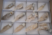 Natural Drusi Quartz Coated Calcite Crystals  x 12 From Alberts Mountain, Lesotho - Toprock Gemstones and Minerals 