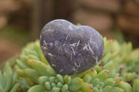 Polished Purple Lepidolite Hearts  x 6 From Madagascar - TopRock