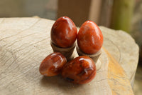 Polished Bright Orange and Darker Red Carnelian Agate Eggs  x 12 From Madagascar - TopRock