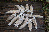 Natural Drusi Quartz Coated Calcite Crystals  x 12 From Alberts Mountain, Lesotho - Toprock Gemstones and Minerals 