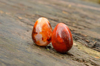 Polished Bright Orange and Darker Red Carnelian Agate Eggs  x 12 From Madagascar - TopRock