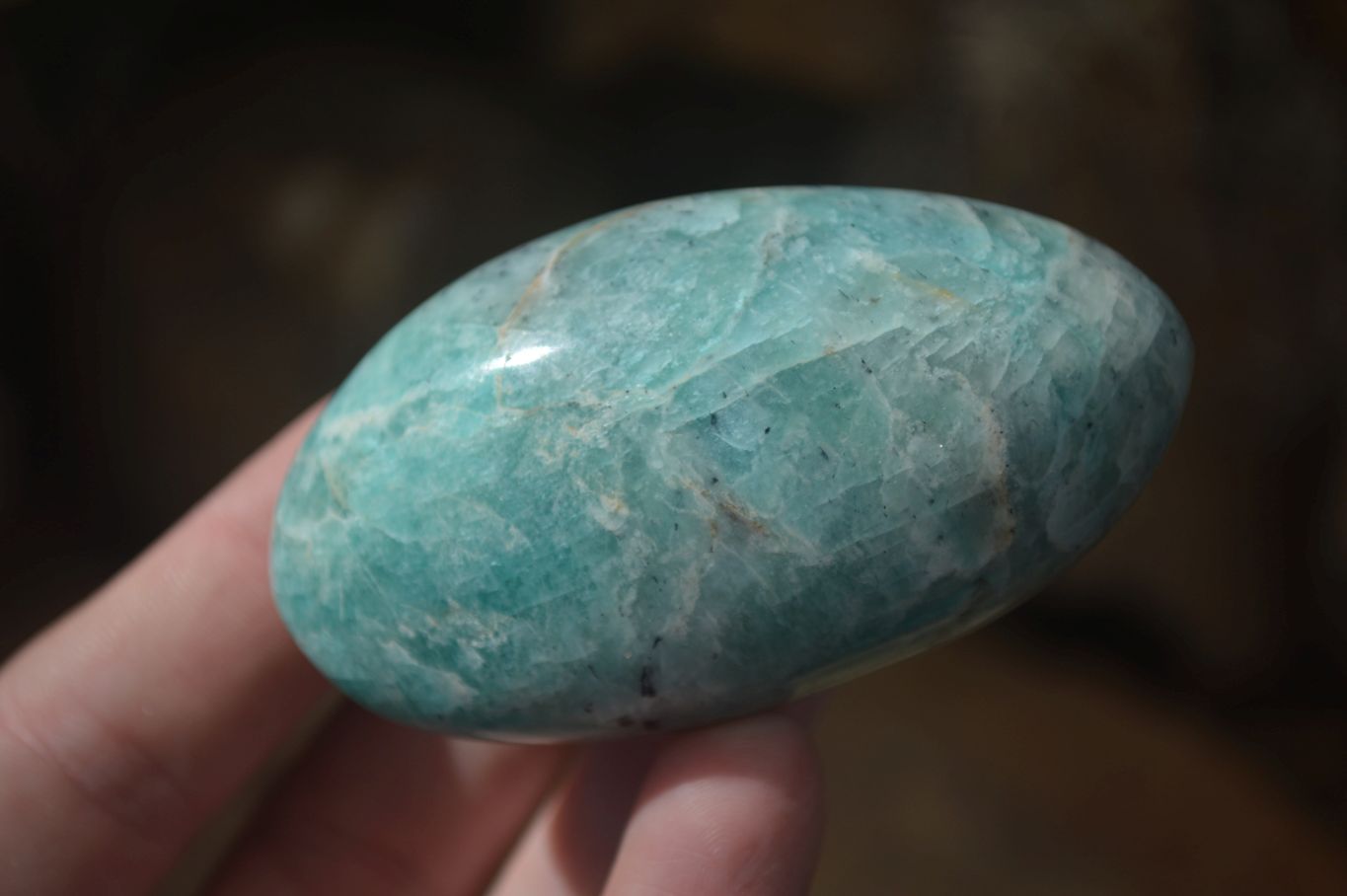 AMAZONITE Palm Stone 2.8