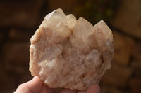 Natural Cascading Smokey Quartz Clusters x 3 From Luena, Congo