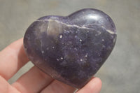 Polished Purple Lepidolite Hearts  x 6 From Madagascar - TopRock