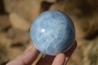 Polished Blue Calcite Spheres  x 4 From Ihadilalana, Madagascar