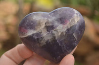 Polished Purple Lepidolite Hearts  x 6 From Madagascar - TopRock