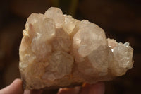 Natural Cascading Smokey Quartz Clusters x 3 From Luena, Congo