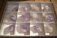 Natural Single Jacaranda Amethyst Crystals x 12 From Mumbwe, Zambia