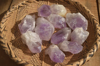 Natural Single Jacaranda Amethyst Crystals x 12 From Mumbwe, Zambia