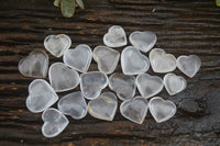 Polished Small Girasol Pearl Quartz Hearts  x 20 From Ambatondrazaka, Madagascar - Toprock Gemstones and Minerals 