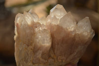 Natural Cascading Smokey Quartz Clusters x 3 From Luena, Congo