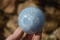 Polished Blue Calcite Spheres  x 4 From Ihadilalana, Madagascar