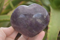 Polished Purple Lepidolite Hearts  x 6 From Madagascar - TopRock