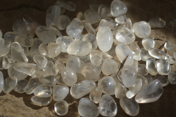 Polished Mini Craft Clear Quartz Tumble Stones - Sold per 500 g - From Mozambique