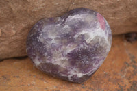 Polished Purple Lepidolite Hearts  x 6 From Madagascar - TopRock