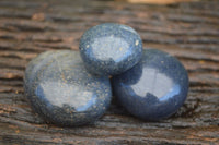 Polished Blue Lazulite Palm Stones  x 12 From Madagascar - Toprock Gemstones and Minerals 