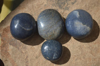 Polished Blue Lazulite Palm Stones  x 12 From Madagascar - Toprock Gemstones and Minerals 