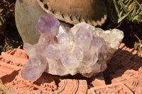 Natural Jacaranda Amethyst Quartz Clusters  x 2 From Mumbwe, Zambia - TopRock