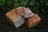 Natural New Sunset Orange Calcite Cubic Specimens  x 3 From Namibia - Toprock Gemstones and Minerals 