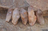 Natural Red Hematoid Quartz Crystals x 35 From Karoi, Zimbabwe