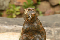 Polished Hand Carved Verdite Baboon Sculpture x 1 From Zimbabwe - TopRock