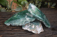 Polished One Side Polished Emerald Mtorolite Plates  x 3 From Mutorashanga, Zimbabwe - Toprock Gemstones and Minerals 