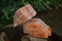 Natural New Sunset Orange Calcite Cubic Specimens  x 6 From Spitzkop, Namibia - Toprock Gemstones and Minerals 