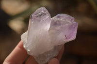 Natural Single Jacaranda Amethyst Crystals x 12 From Mumbwe, Zambia