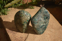 Polished Emerald Mica In Matrix Standing Free Forms x 2 From Mutoko, Zimbabwe