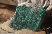 Natural Crystalline Malachite Specimens  x 2 From Congo