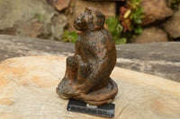 Polished Hand Carved Verdite Baboon Sculpture x 1 From Zimbabwe - TopRock