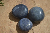 Polished Blue Lazulite Palm Stones  x 12 From Madagascar - Toprock Gemstones and Minerals 