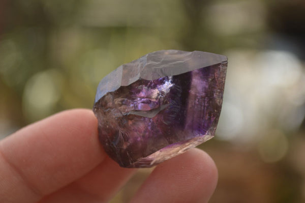 Natural Smokey Window Amethyst Crystals  x 35 From Chiredzi, Zimbabwe