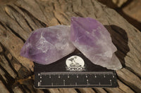 Natural Single Jacaranda Amethyst Crystals x 12 From Mumbwe, Zambia