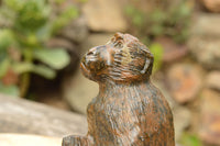 Polished Hand Carved Verdite Baboon Sculpture x 1 From Zimbabwe - TopRock