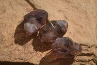 Natural Smokey Window Amethyst Crystals  x 35 From Chiredzi, Zimbabwe