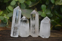 Polished Clear Quartz Crystal Points x 12 From Madagascar