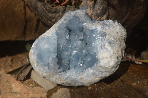 Natural Blue Celestite Geode Specimen  x 1 From Sakoany, Madagascar