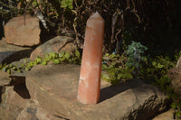 Polished Orange Twist Calcite Tower x 1 From Maevantanana, Madagascar