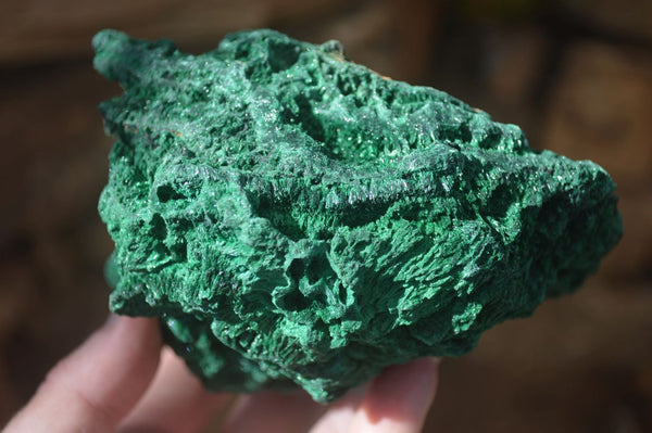 Natural Chatoyant Silky Malachite Specimens  x 2 From Kasompe, Congo - Toprock Gemstones and Minerals 