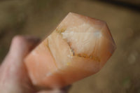 Polished Orange Twist Calcite Tower x 1 From Maevantanana, Madagascar