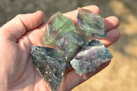 Natural Selected Watermelon Fluorite Cobbed Pieces x 30 From Uis, Namibia - TopRock