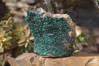 Natural Crystalline Malachite Specimens  x 2 From Congo