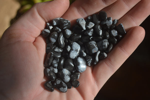 Polished Mini Craft Snowflake Obsidian Tumble Stones - Sold per 500 g - From South Africa