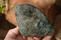 Polished Emerald Mica In Matrix Standing Free Forms x 2 From Mutoko, Zimbabwe