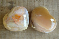 Polished Translucent Agate Hearts (Some Dendritic Features) x 6 From Madagascar - TopRock