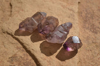 Natural Smokey Window Amethyst Crystals  x 35 From Chiredzi, Zimbabwe