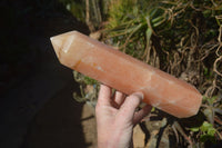 Polished Orange Twist Calcite Tower x 1 From Maevantanana, Madagascar