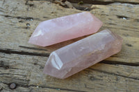 Polished Gemmy Double Terminated Rose Quartz Points x 5 From Ambatondrazaka, Madagascar - TopRock