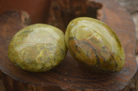 Polished Green Opal Palm Stones  x 6 From Madagascar - TopRock